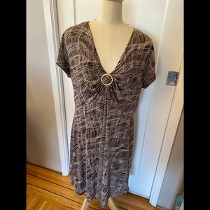 2/$25. LIZ & Co Brown Dress size XL